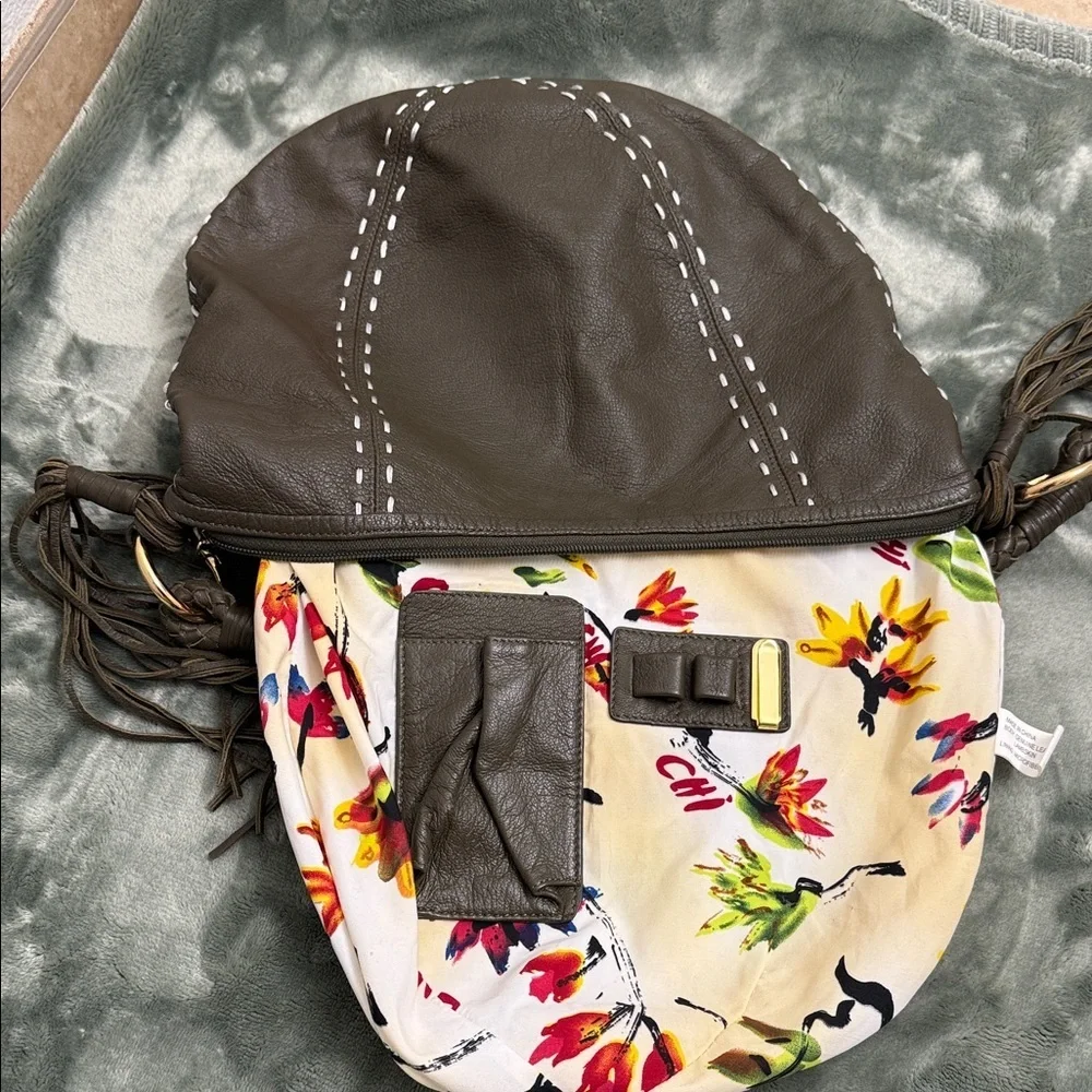 Elegant Dark geen Hobo Bag with Fringe